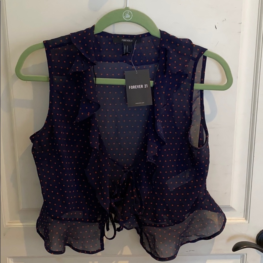 Sheer Polka Dot Top